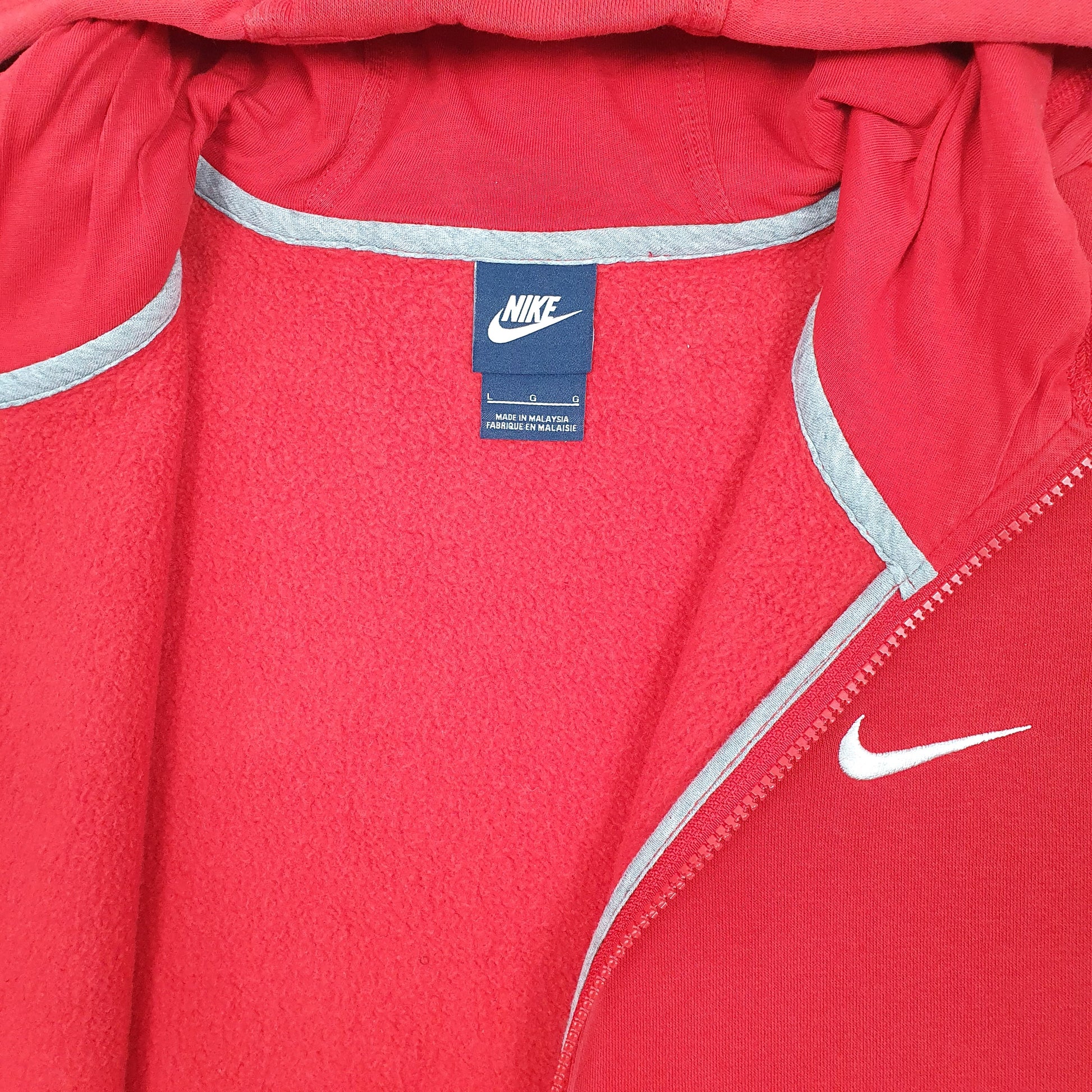 Mens Red Nike Tech Fleece Hoodie Full Zip Jumper
