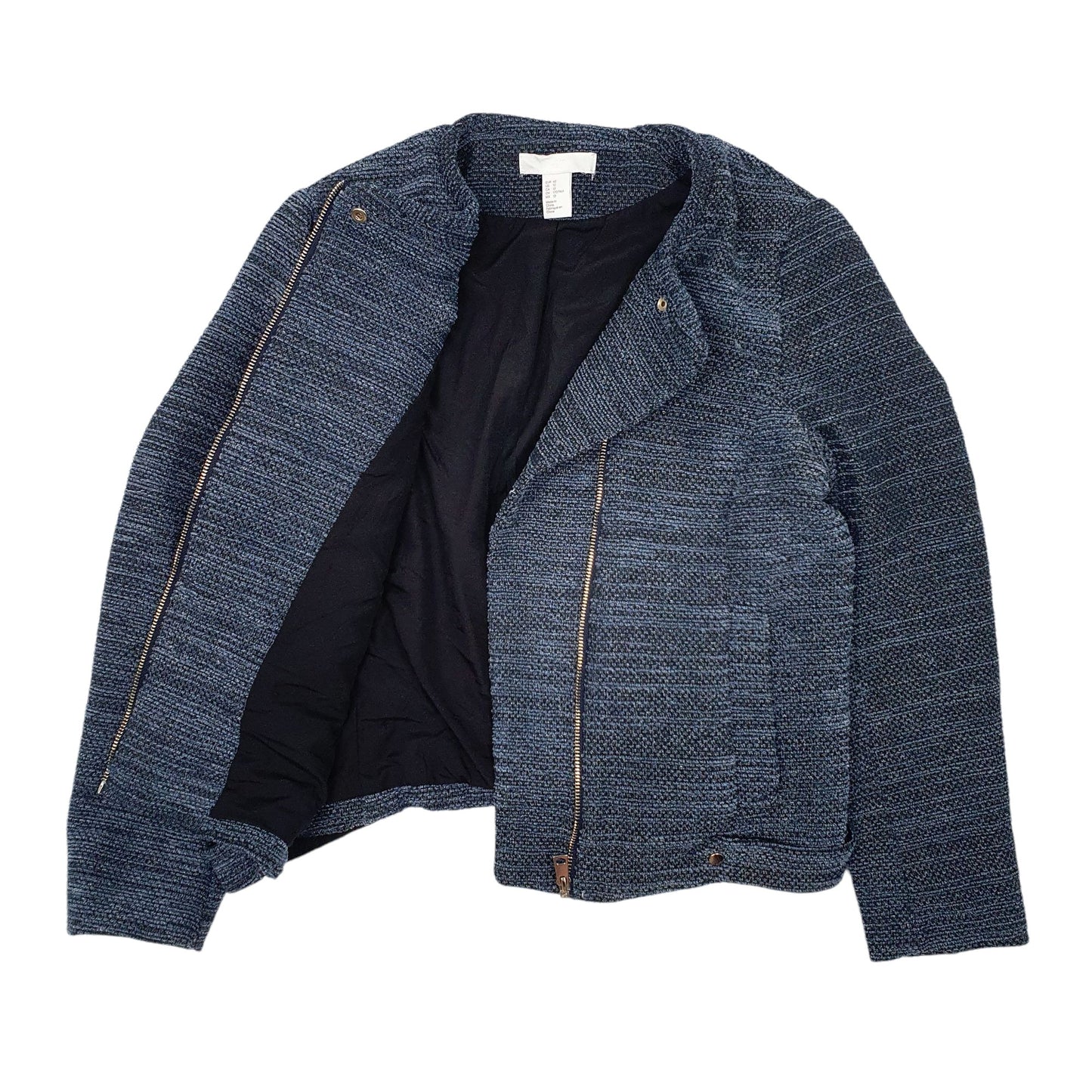 Womens Blue H&M  Full Zip Jumper