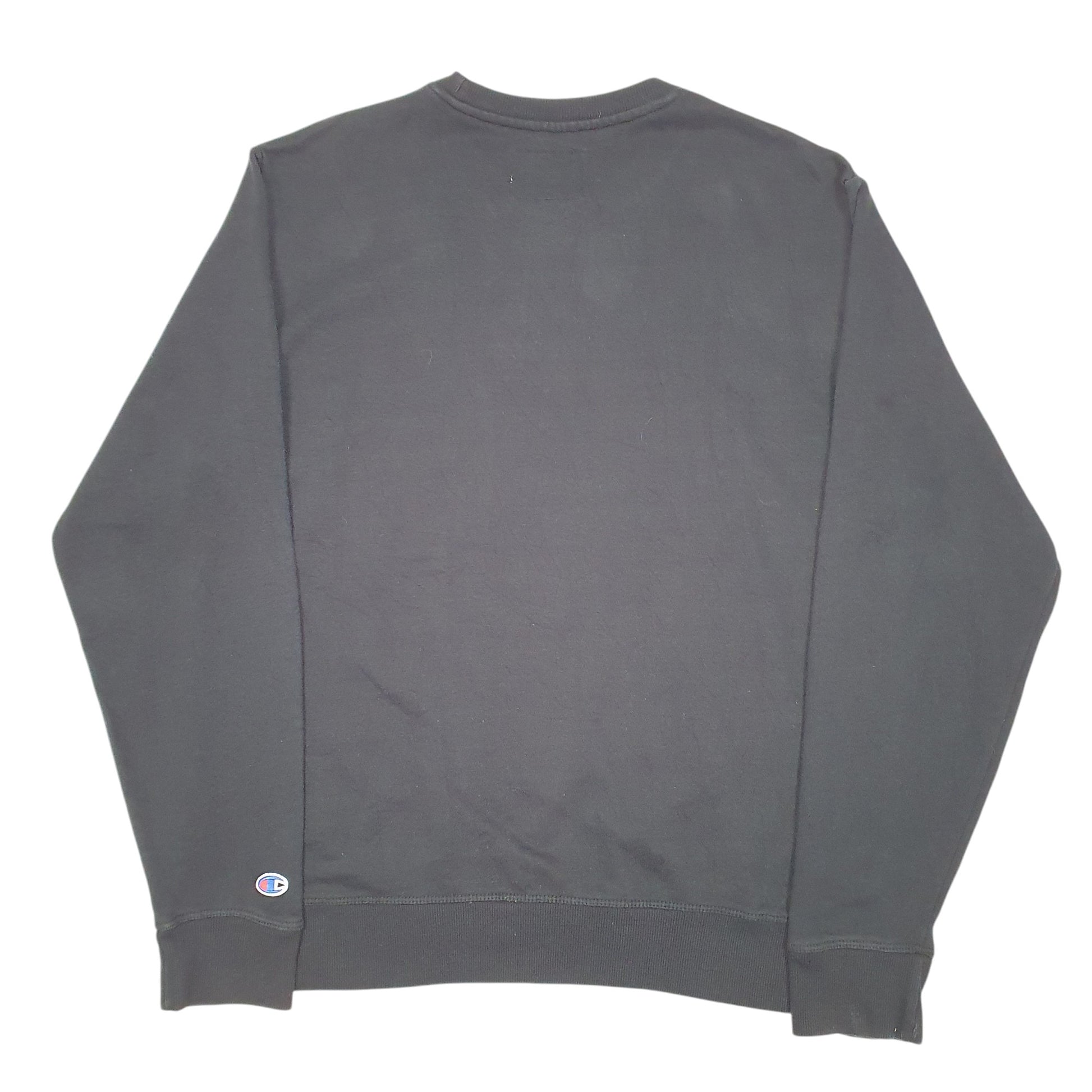 Mens Black Champion Script Crewneck Jumper