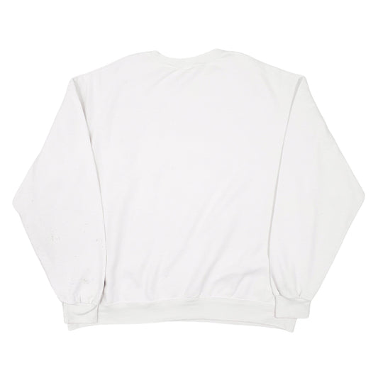 Mens White Champion Wisconsin Crewneck Jumper