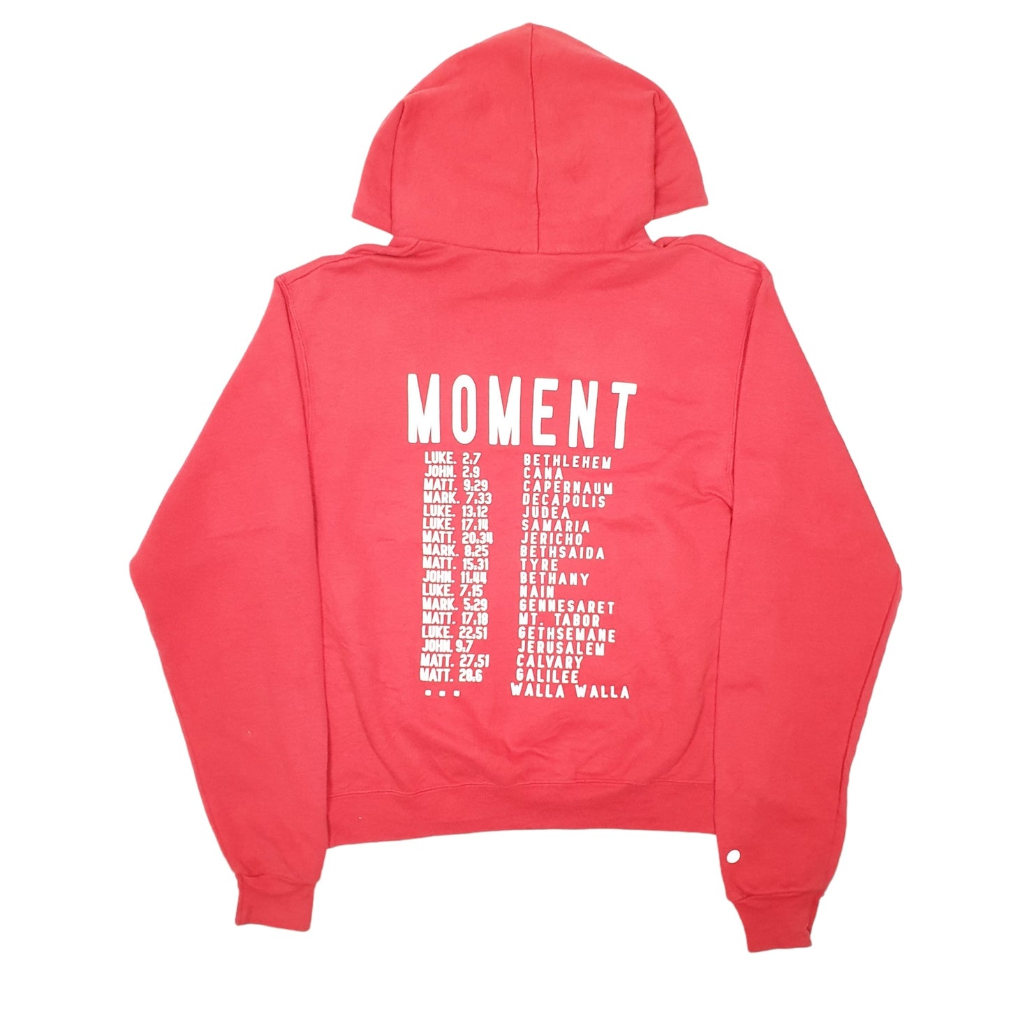Mens Red Champion Made For This Moment Tour Hoodie Jumper
