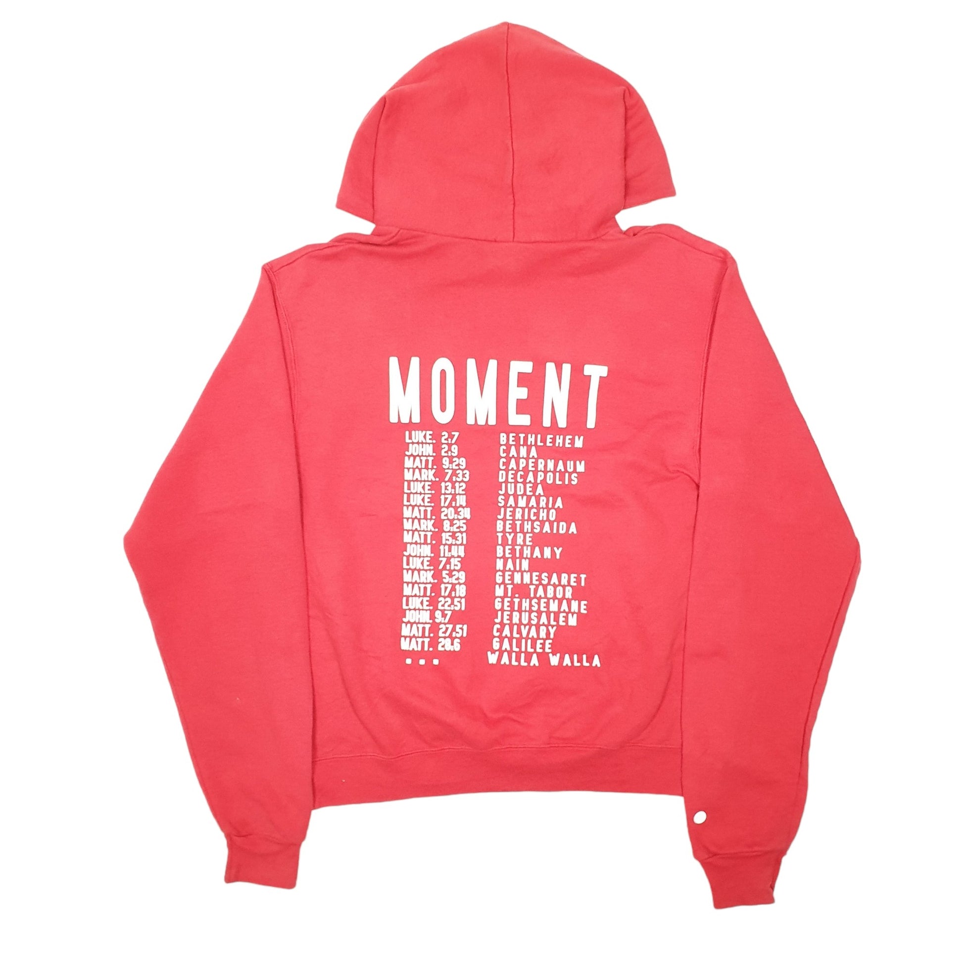 Mens Red Champion Made For This Moment Tour Hoodie Jumper