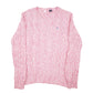 Womens Pink Polo Ralph Lauren Cable Knit Crewneck Jumper