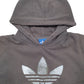 Mens Grey Adidas Spellout Hoodie Jumper