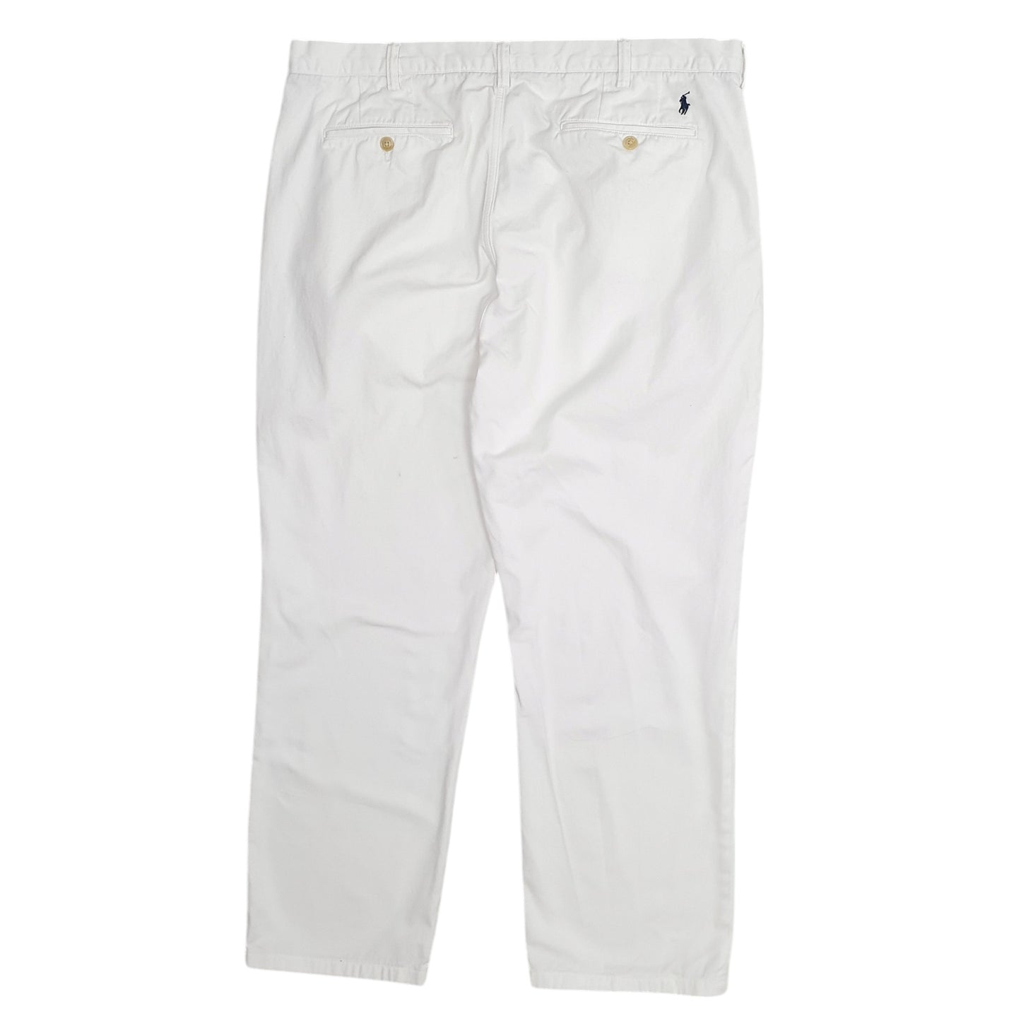 Mens White Polo Ralph Lauren Classic Fit Chino Trousers