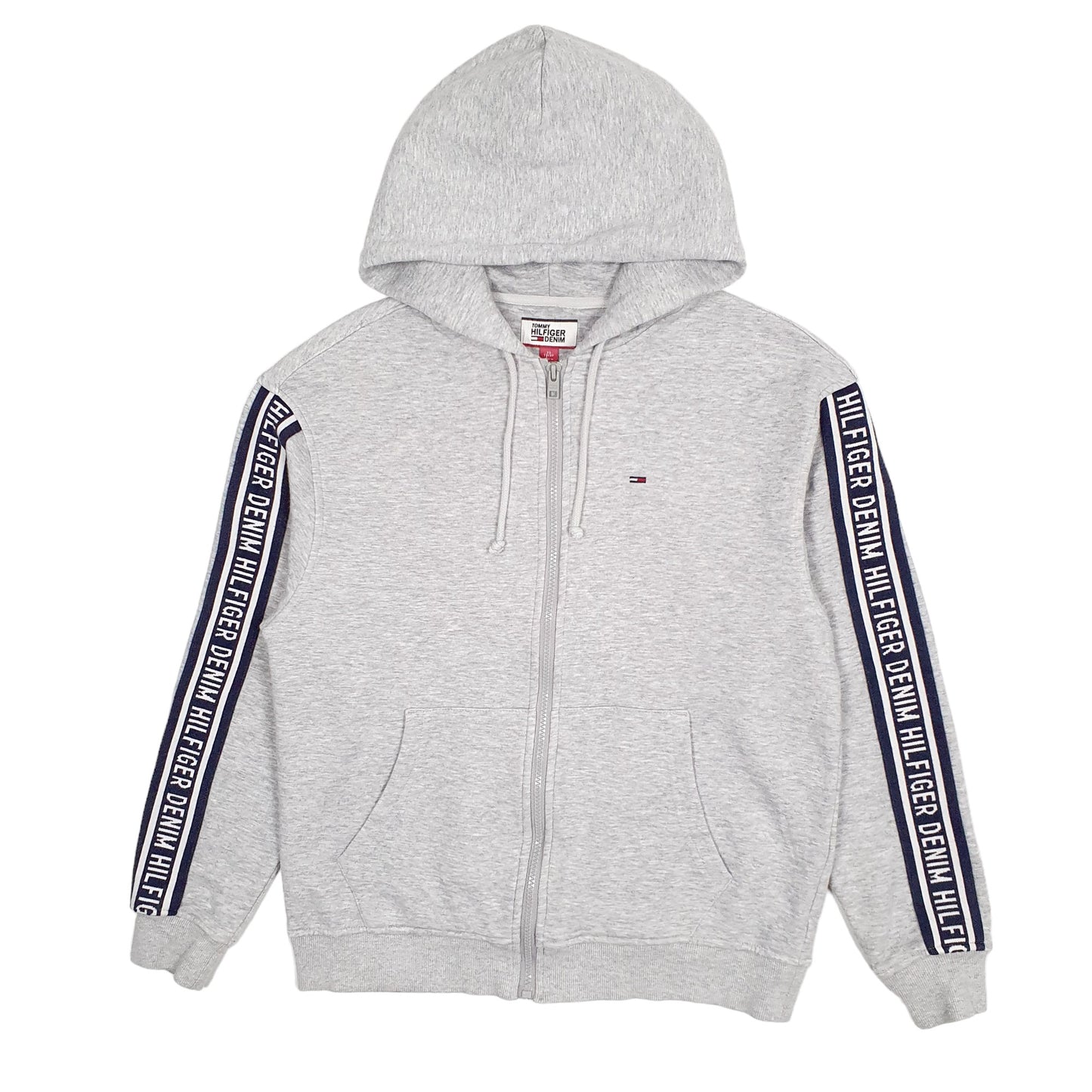 Mens Grey Tommy Hilfiger Denim Full Zip Jumper