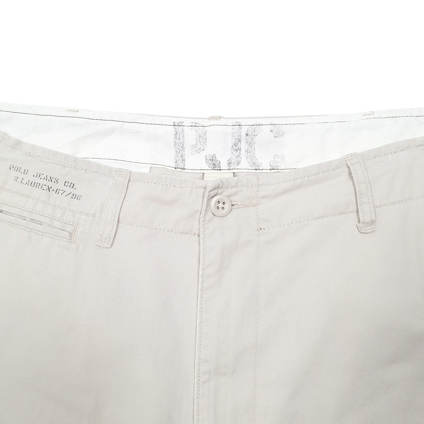 Mens Beige Polo Ralph Lauren Jeans Company Vintage RL67 Chino Trousers