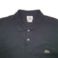 Mens Black Lacoste  Short Sleeve Polo Shirt