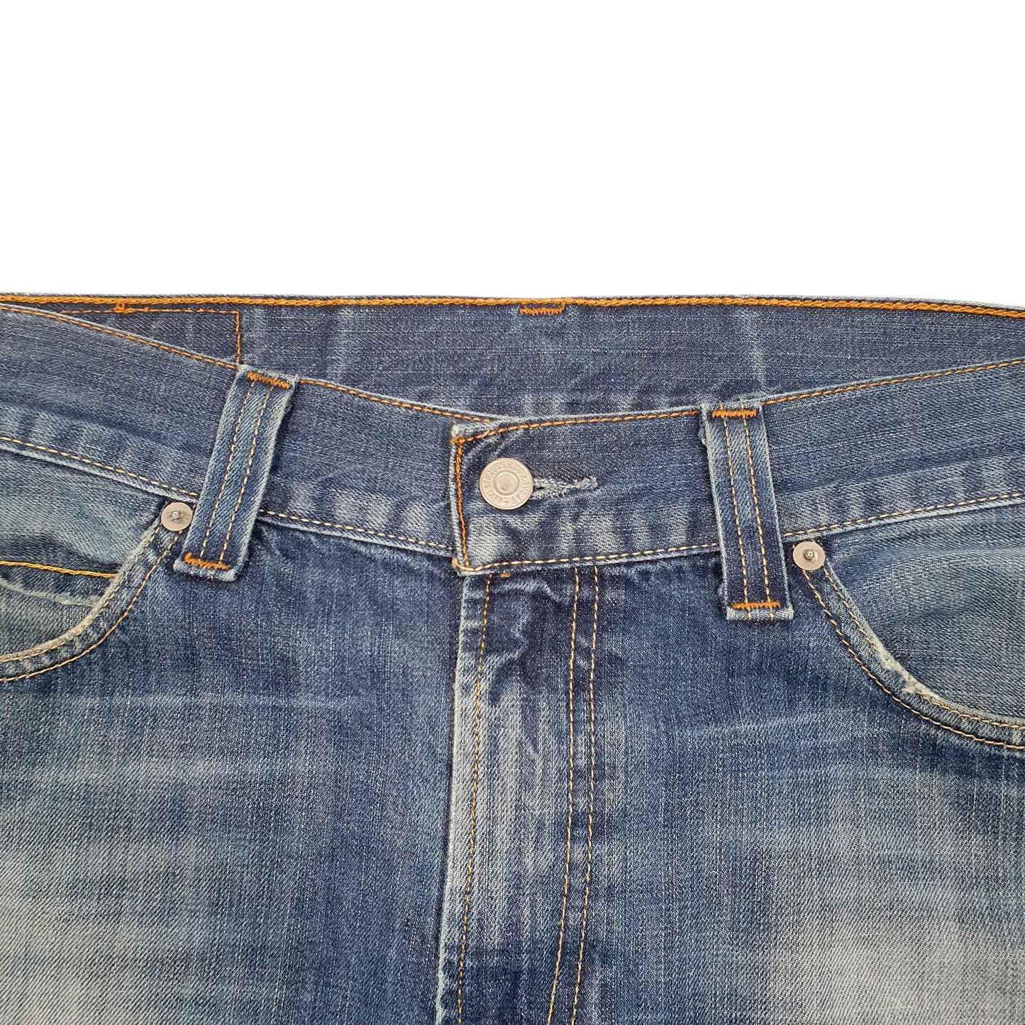 Mens Blue Levis 506 Regular Jorts Denim Shorts