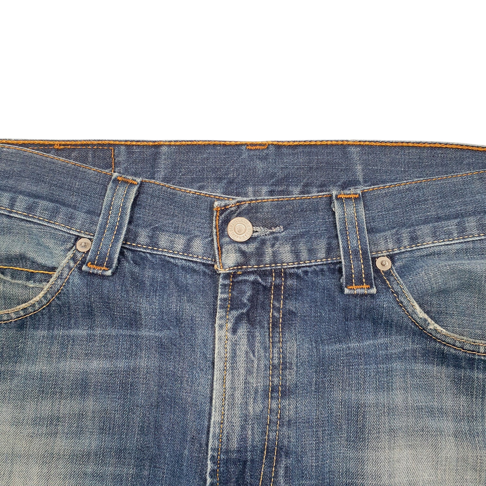 Mens Blue Levis 506 Regular Jorts Denim Shorts