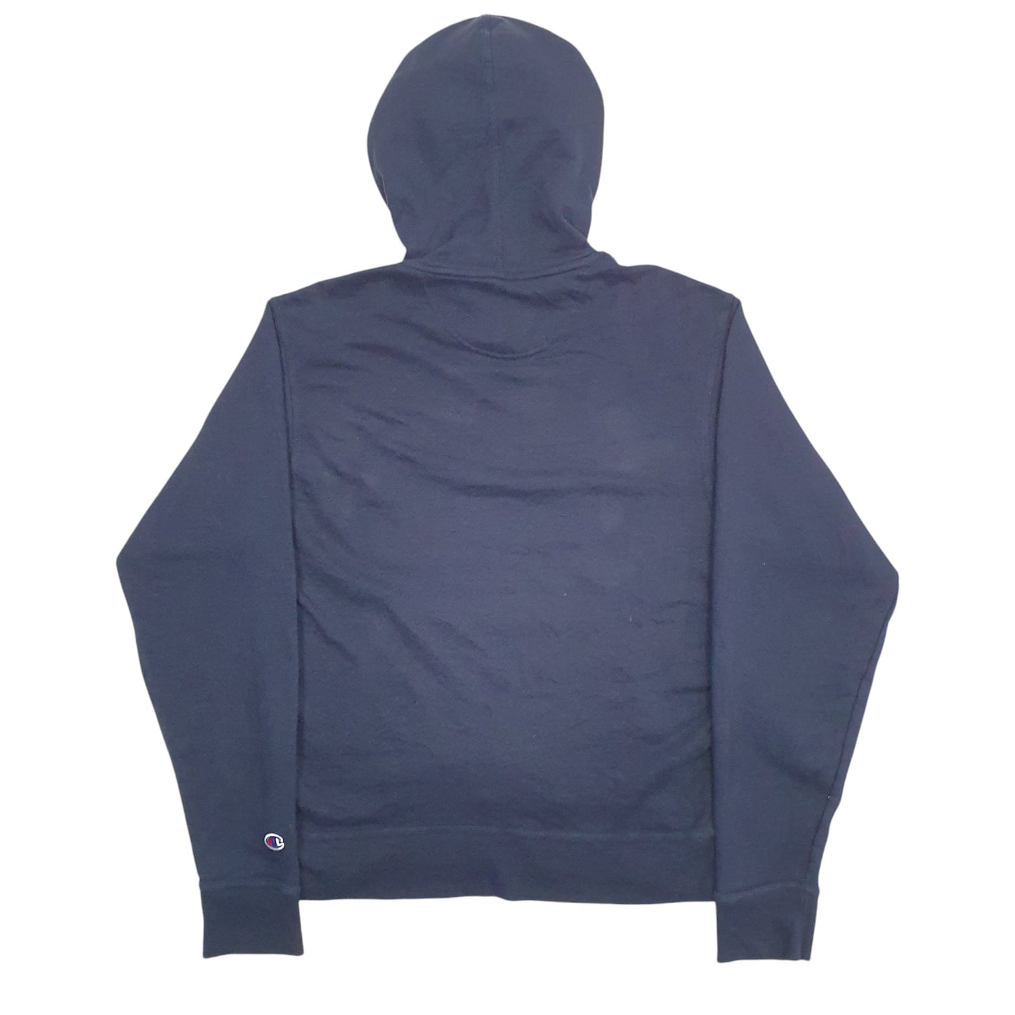 Womens Navy Champion Spellout Hoodie Jumper