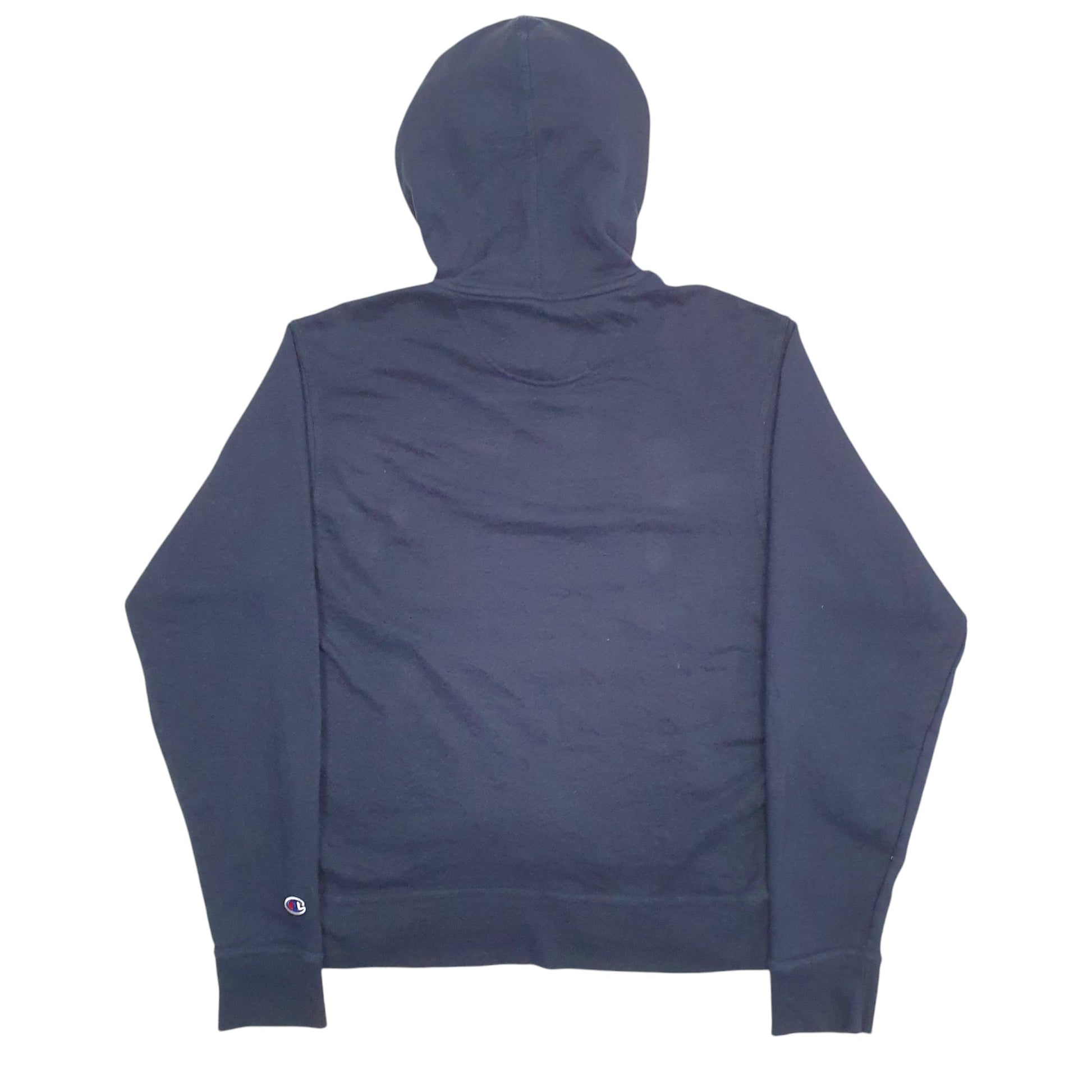 Womens Navy Champion Spellout Hoodie Jumper