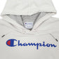 Mens White Champion Spellout Hoodie Jumper