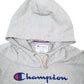 Mens Grey Champion Spellout Hoodie Jumper