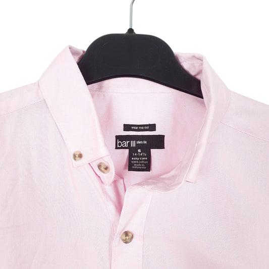 Mens Pink Bar lll  Short Sleeve Shirt