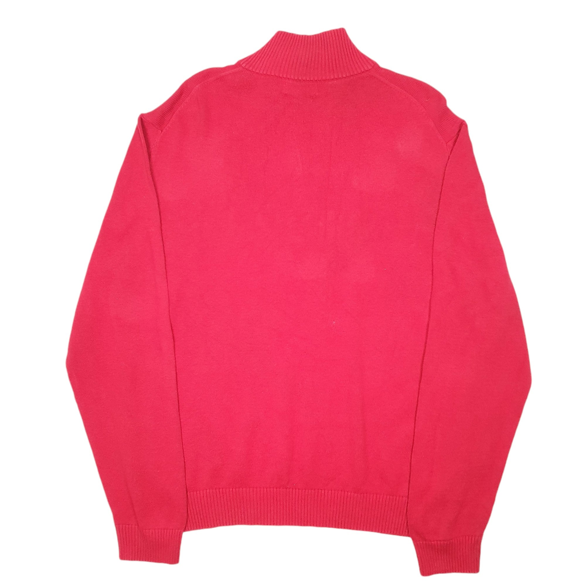 Nautica Quarter-Button Pullover Sweater Size 2024 XL Red Long Sleeve Fleece Shirt $90