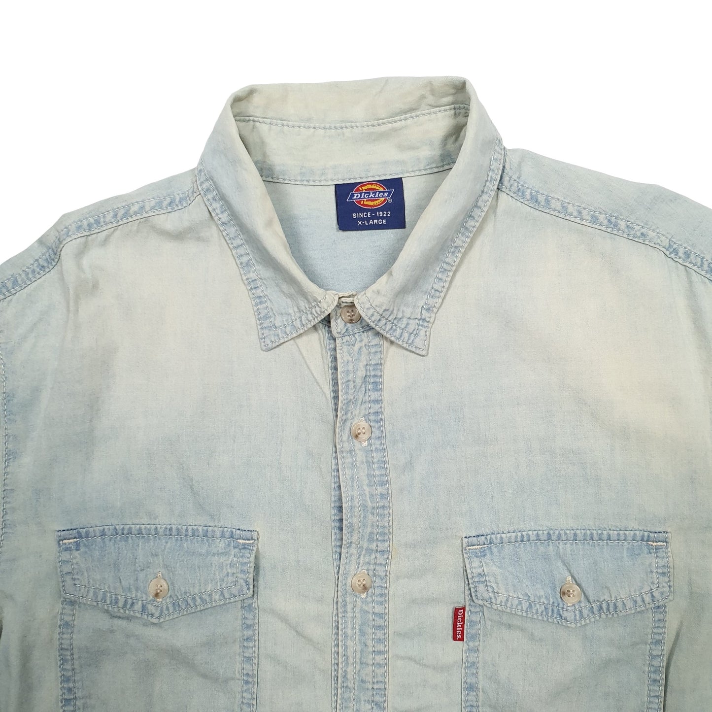 Mens Blue Dickies  Long Sleeve Shirt