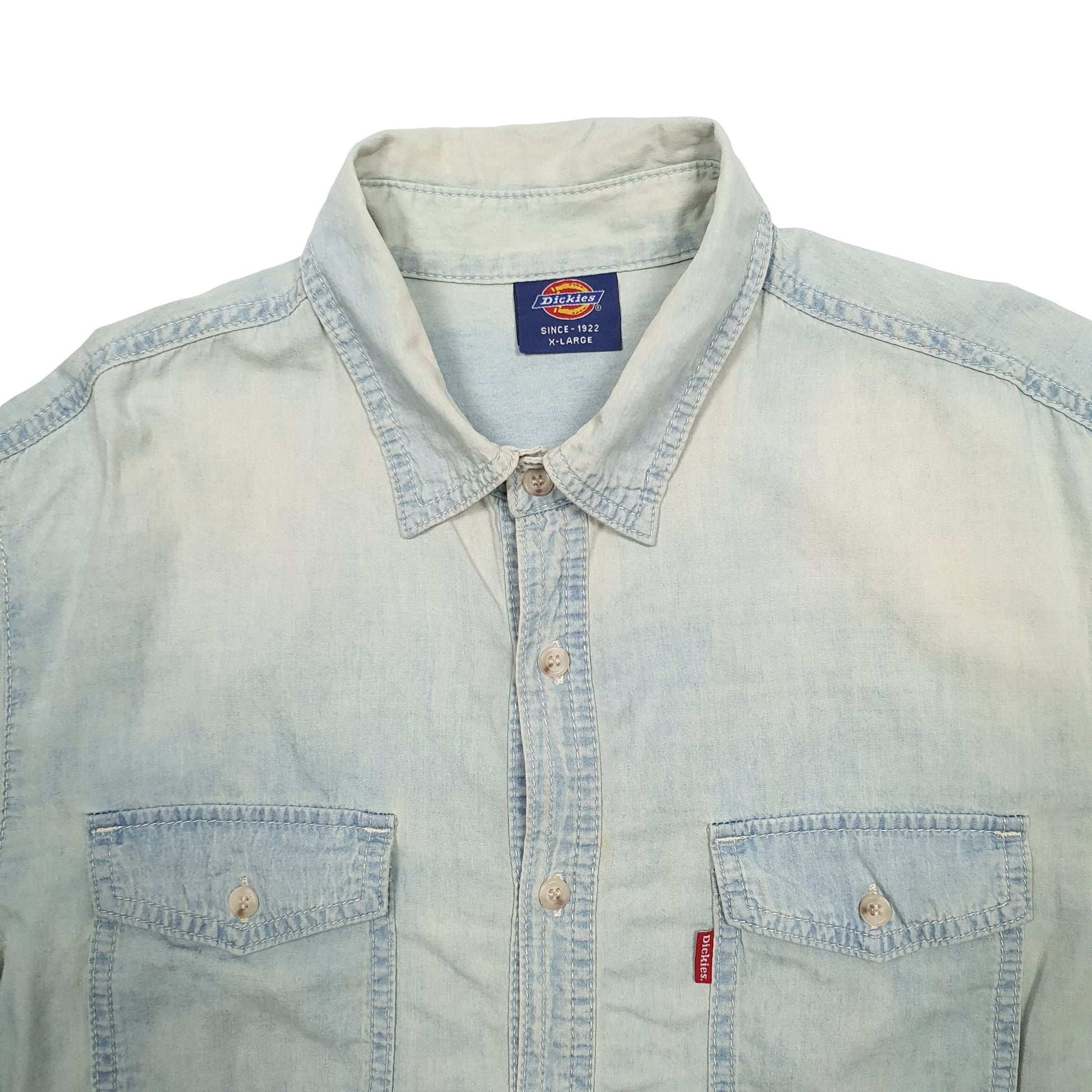 Mens Blue Dickies  Long Sleeve Shirt