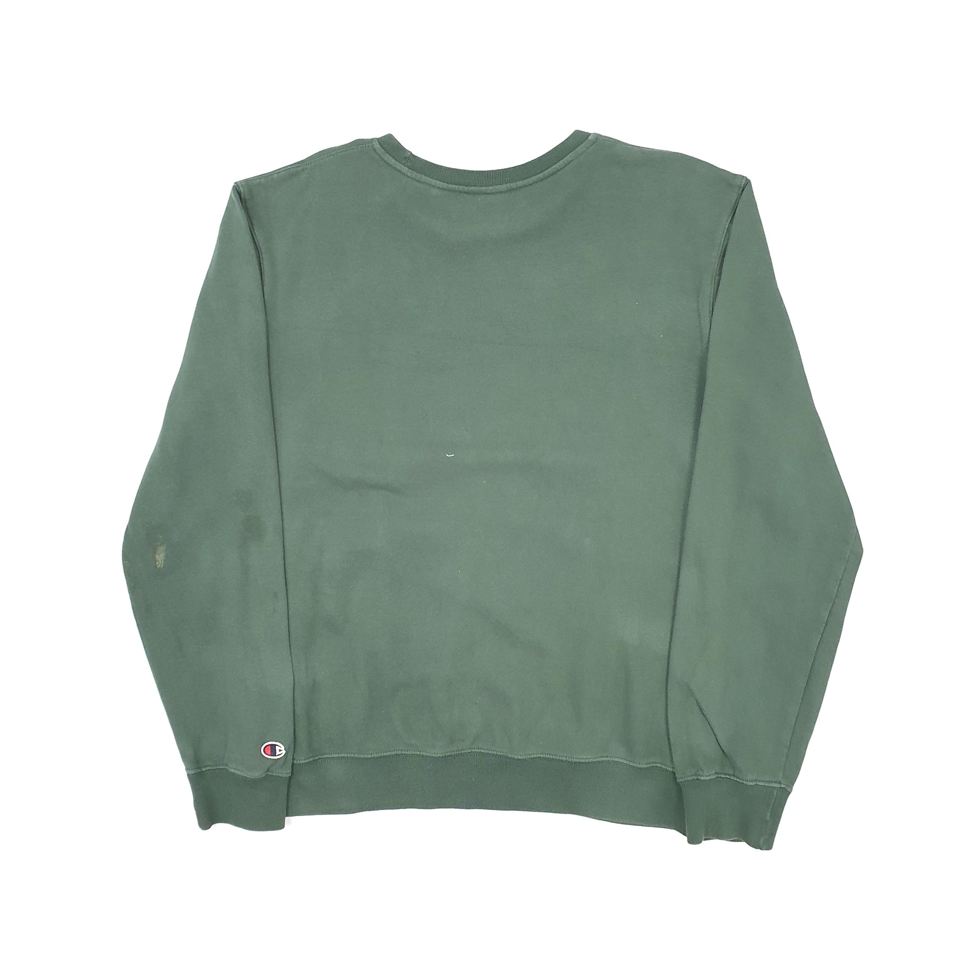 Mens Green Champion  Crewneck Jumper
