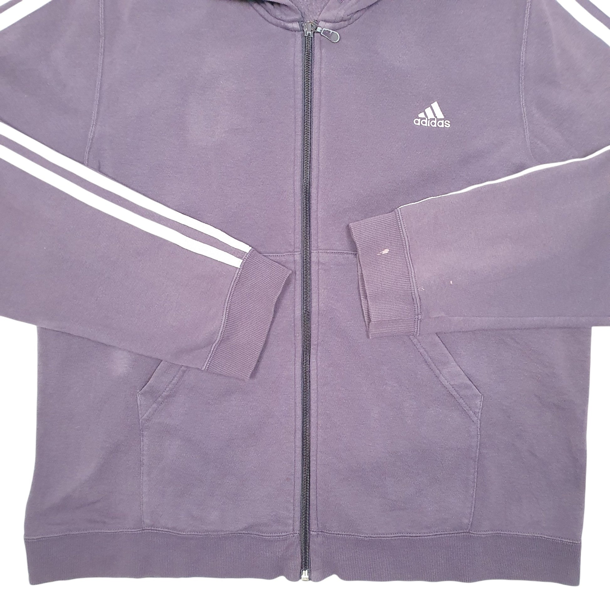 Womens Purple Adidas Hoodie Full Zip Jumper