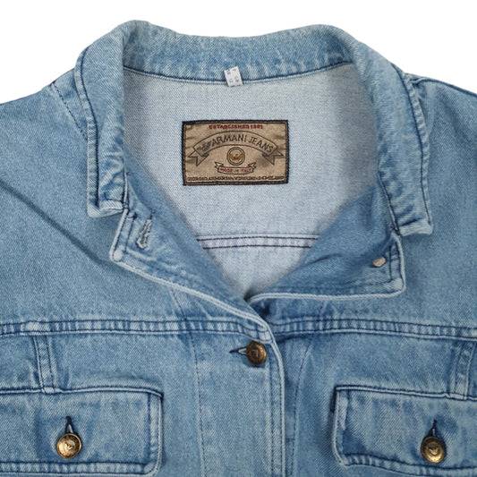 Womens Blue Armani Jeans Made in Italy Vintage  Coat