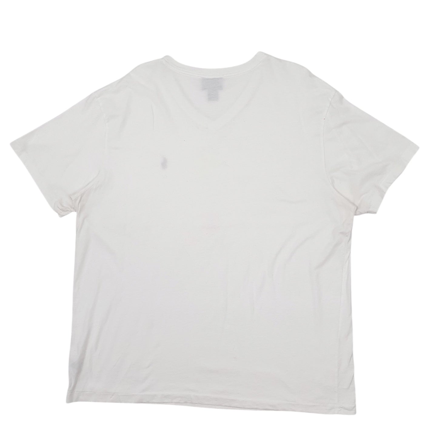 Mens White Polo Ralph Lauren V Neck Short Sleeve T Shirt