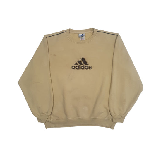 Mens Yellow Adidas Vintage 2000s Crewneck Jumper