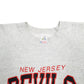 Mens Grey Fruit Of The Loom New Jersey Devils NHL Hockey Made In USA Crewneck Jumper