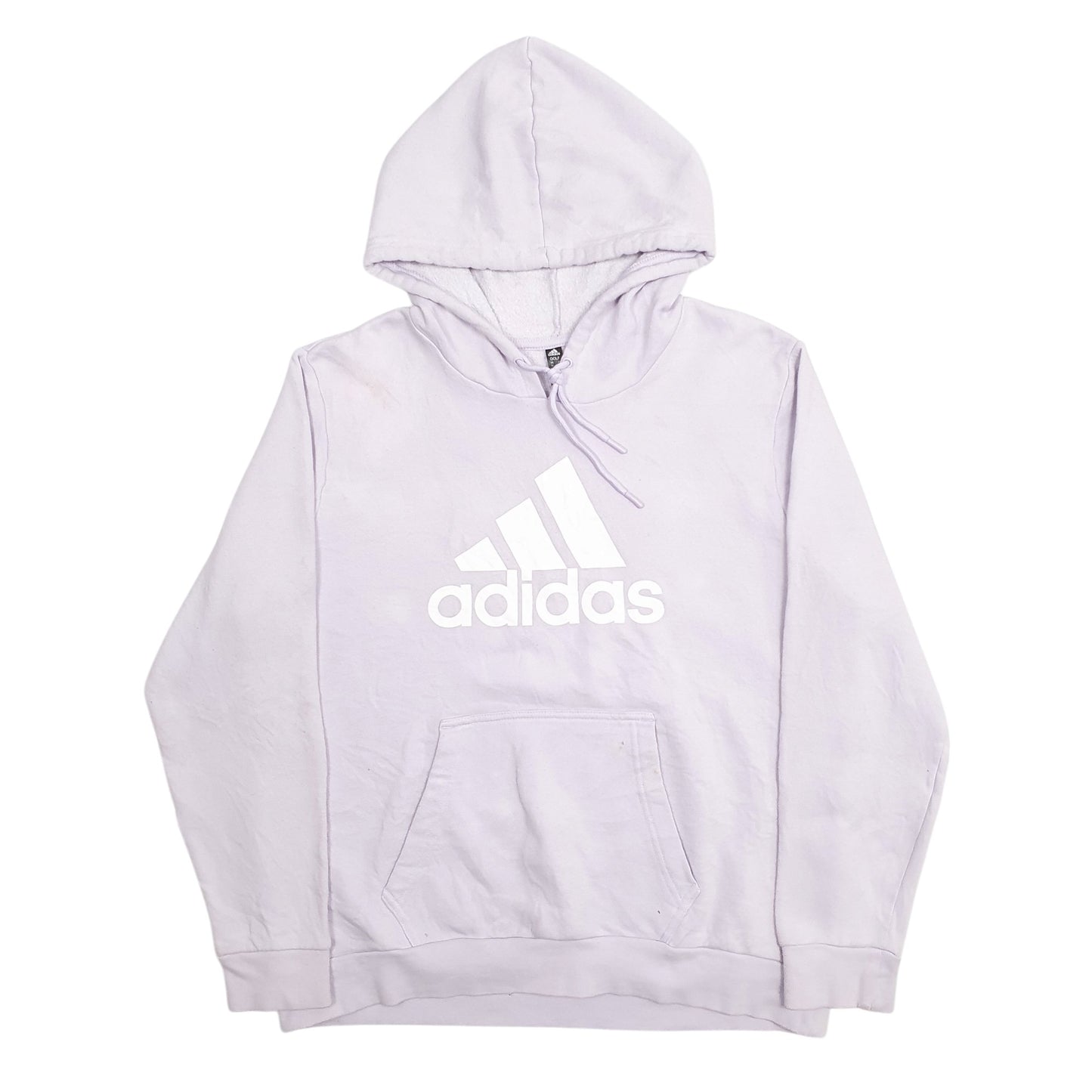 Womens Purple Adidas Spellout Hoodie Jumper