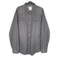 Mens Grey Levis Denim Jeans Western Pearl Snap Cowboy Long Sleeve Shirt