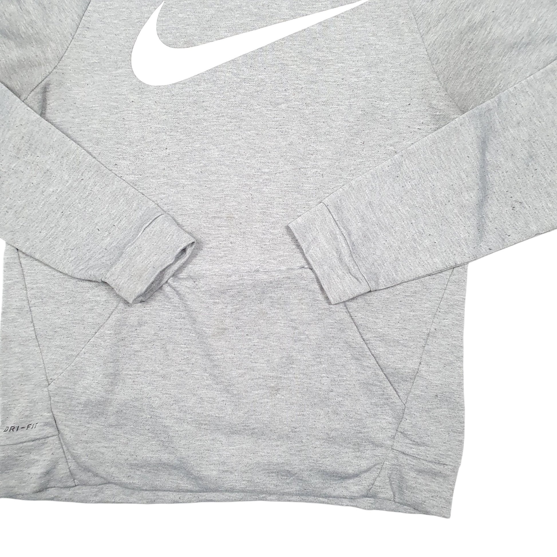 Mens Grey Nike Swoosh Active Workout Running Gym Hoodie Jumper