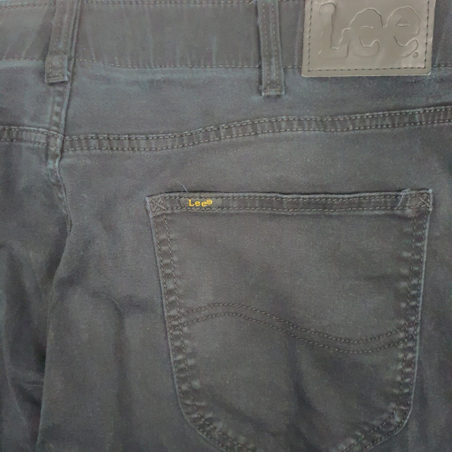 Mens Black Lee Stretch Chino Trousers