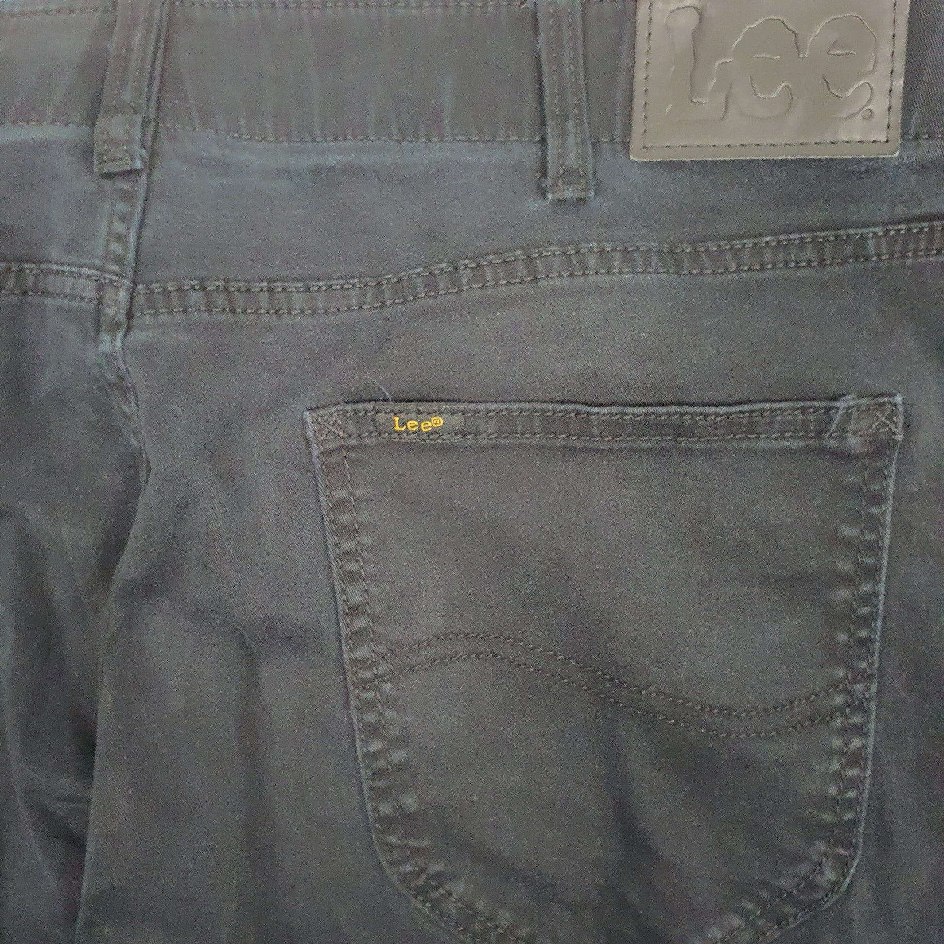 Mens Black Lee Stretch Chino Trousers