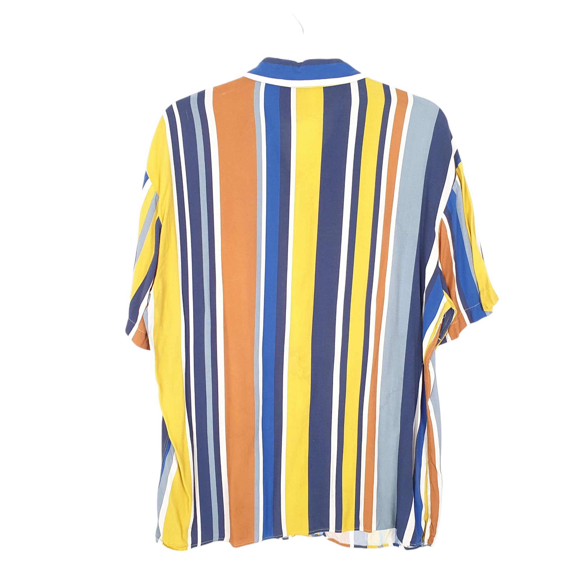 Mens Blue Zara Relaxed Short Sleeve Shirt