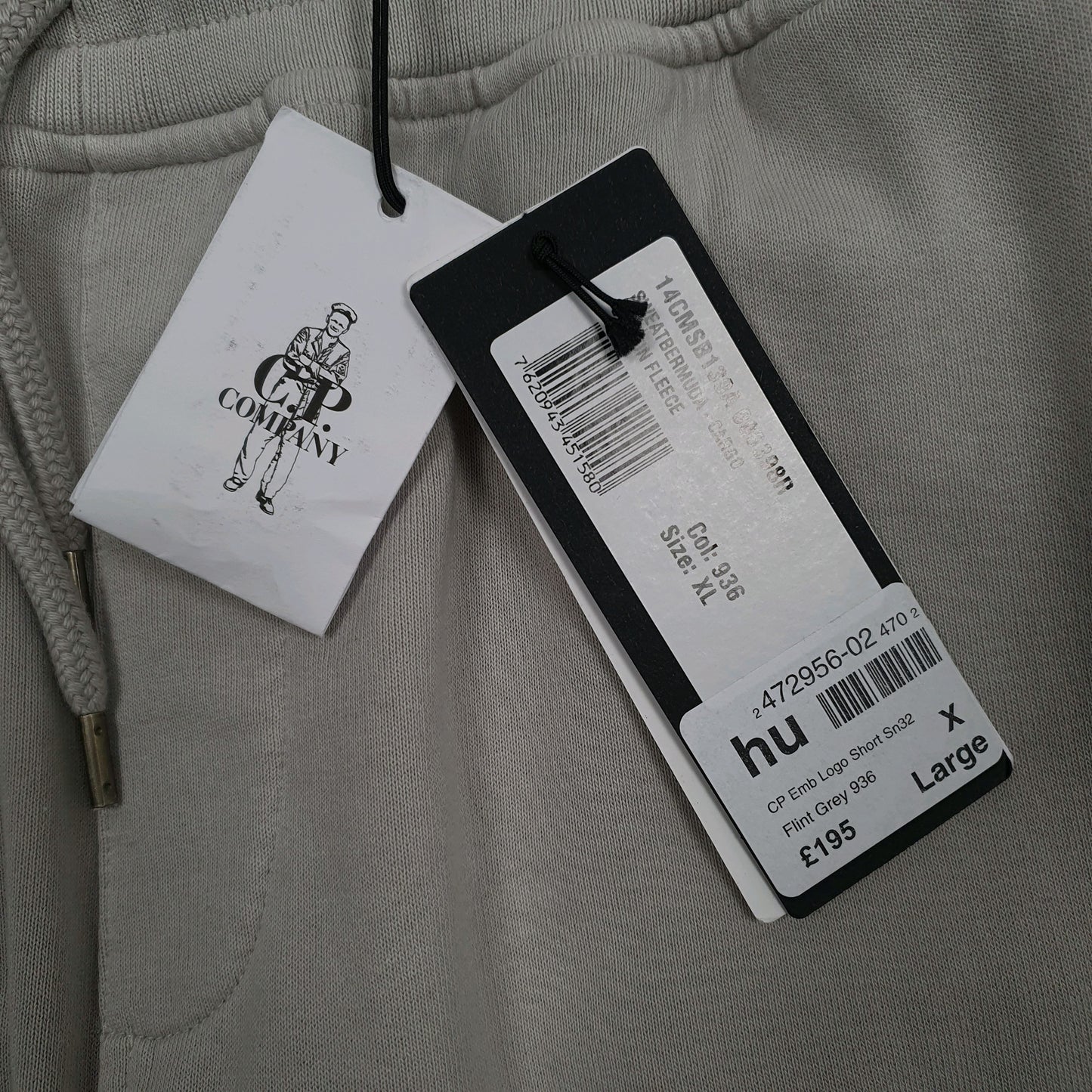 Mens Grey C.P. Company Bermuda Cargo Sweat Shorts