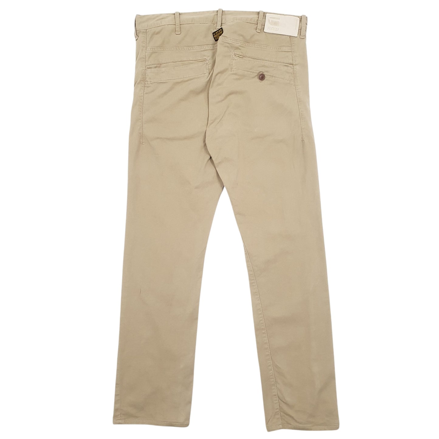 Mens Beige G Star Raw Chino Trousers