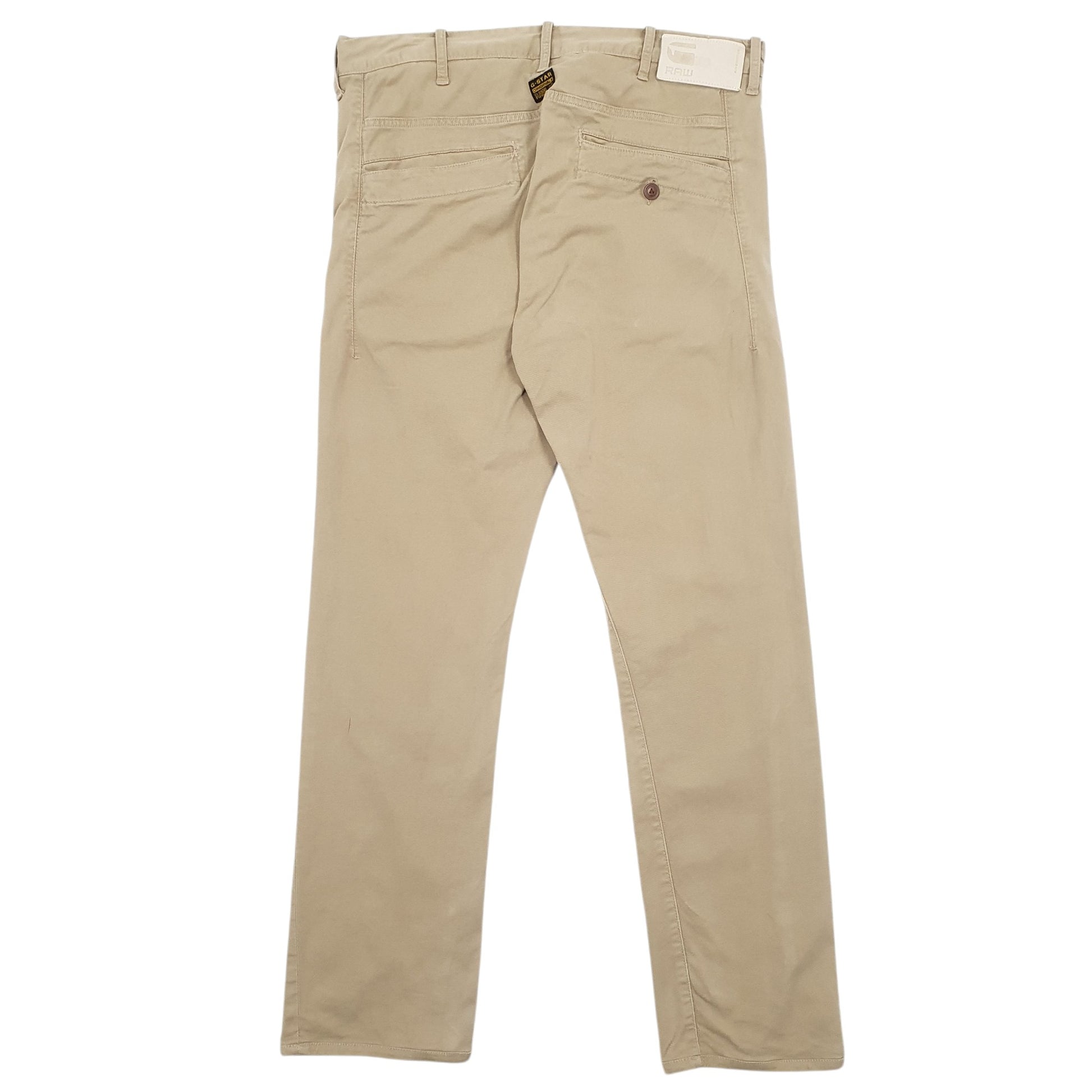 Mens Beige G Star Raw Chino Trousers
