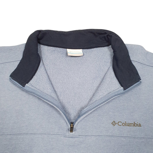 Mens Blue Columbia Sportswear  Quarter Zip Jumper