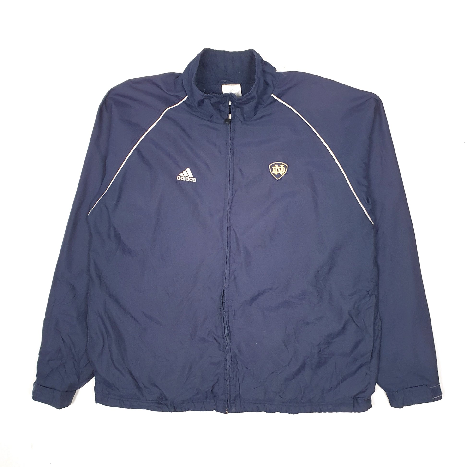 Mens Navy Adidas Notre Dame  Coat