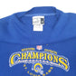 Mens Blue Puma Vintage 1999 90s St Louis Rams NFL Crewneck Jumper