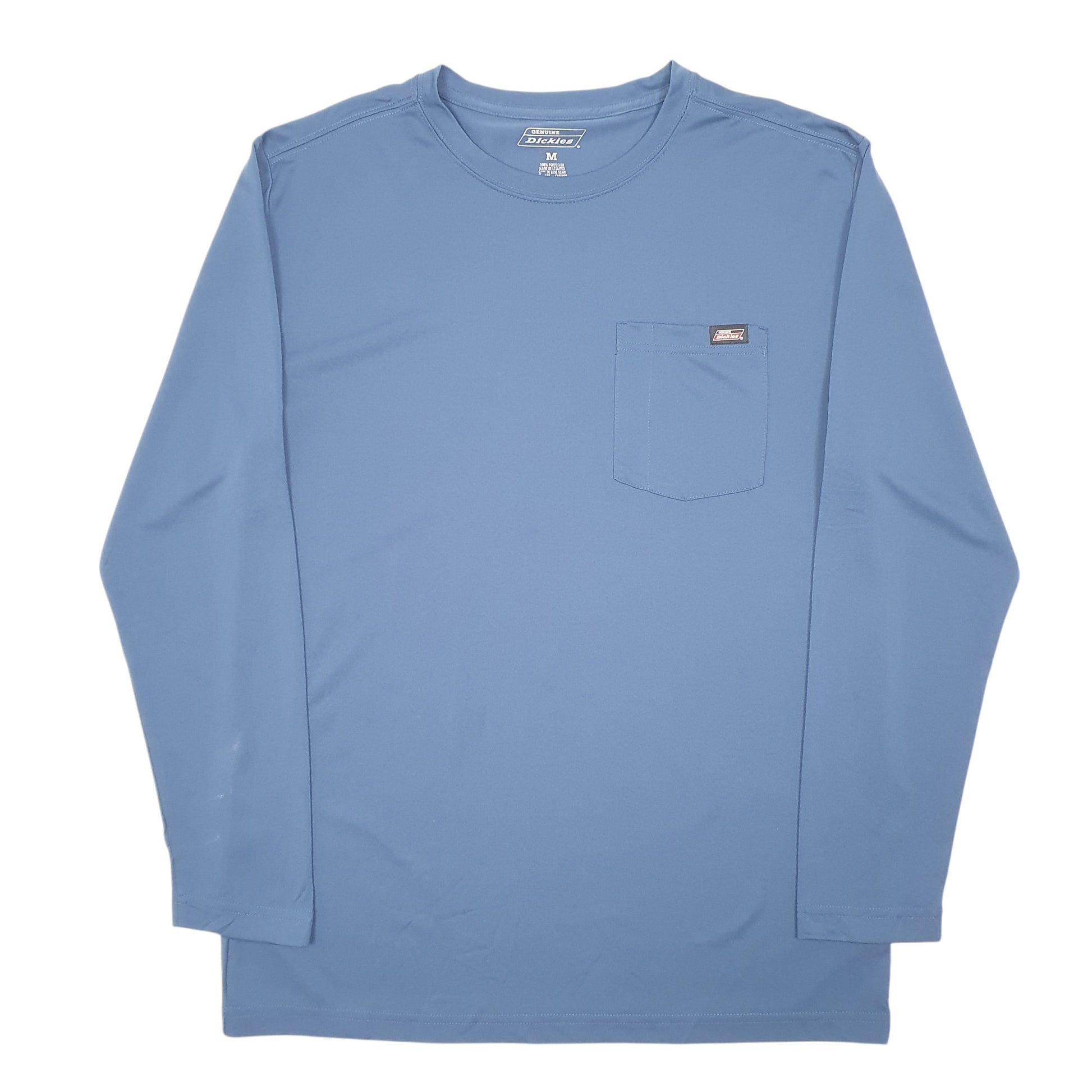 Mens Blue Dickies Active Pocket Workwear Long Sleeve T Shirt