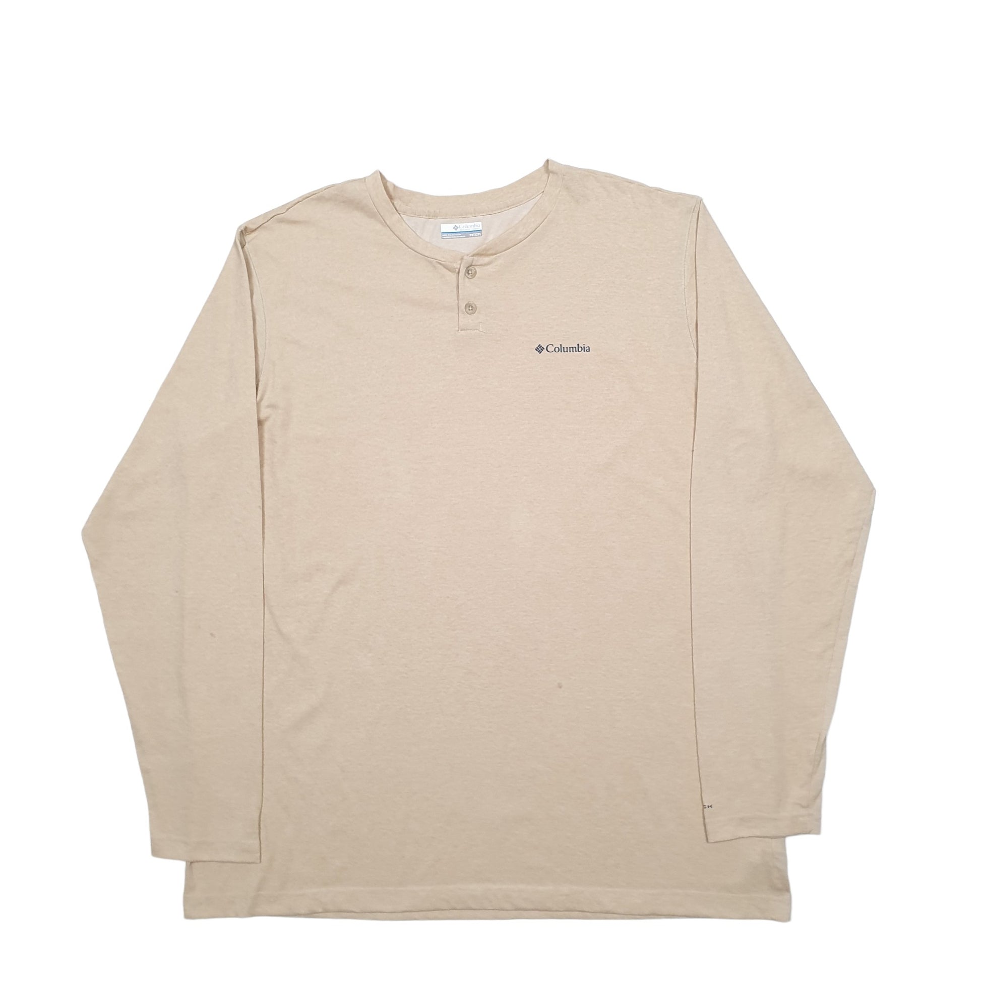 Mens Cream Columbia Sportswear  Long Sleeve T Shirt