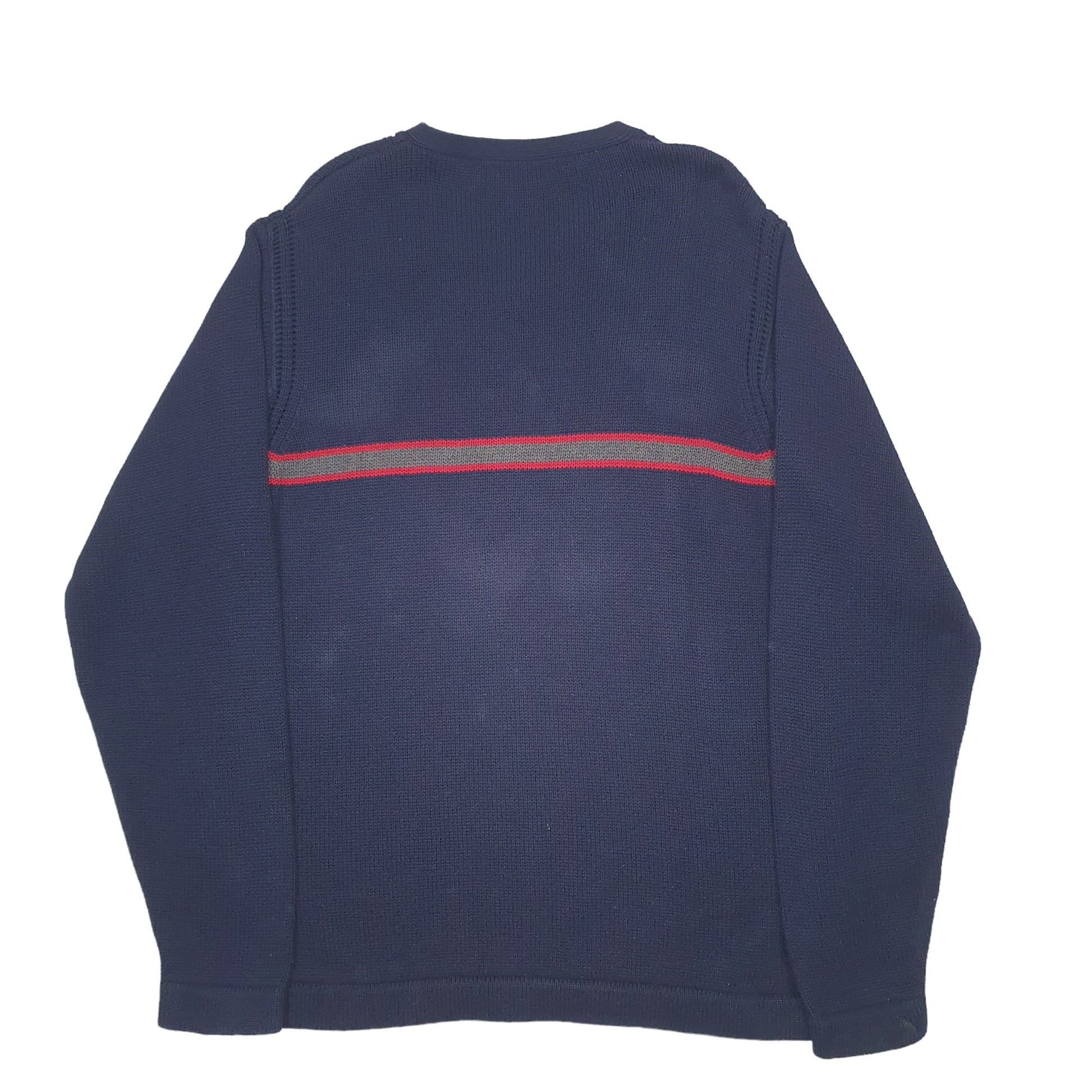 Mens Navy Nautica Knit Crewneck Jumper