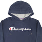 Mens Navy Champion Spellout Hoodie Jumper