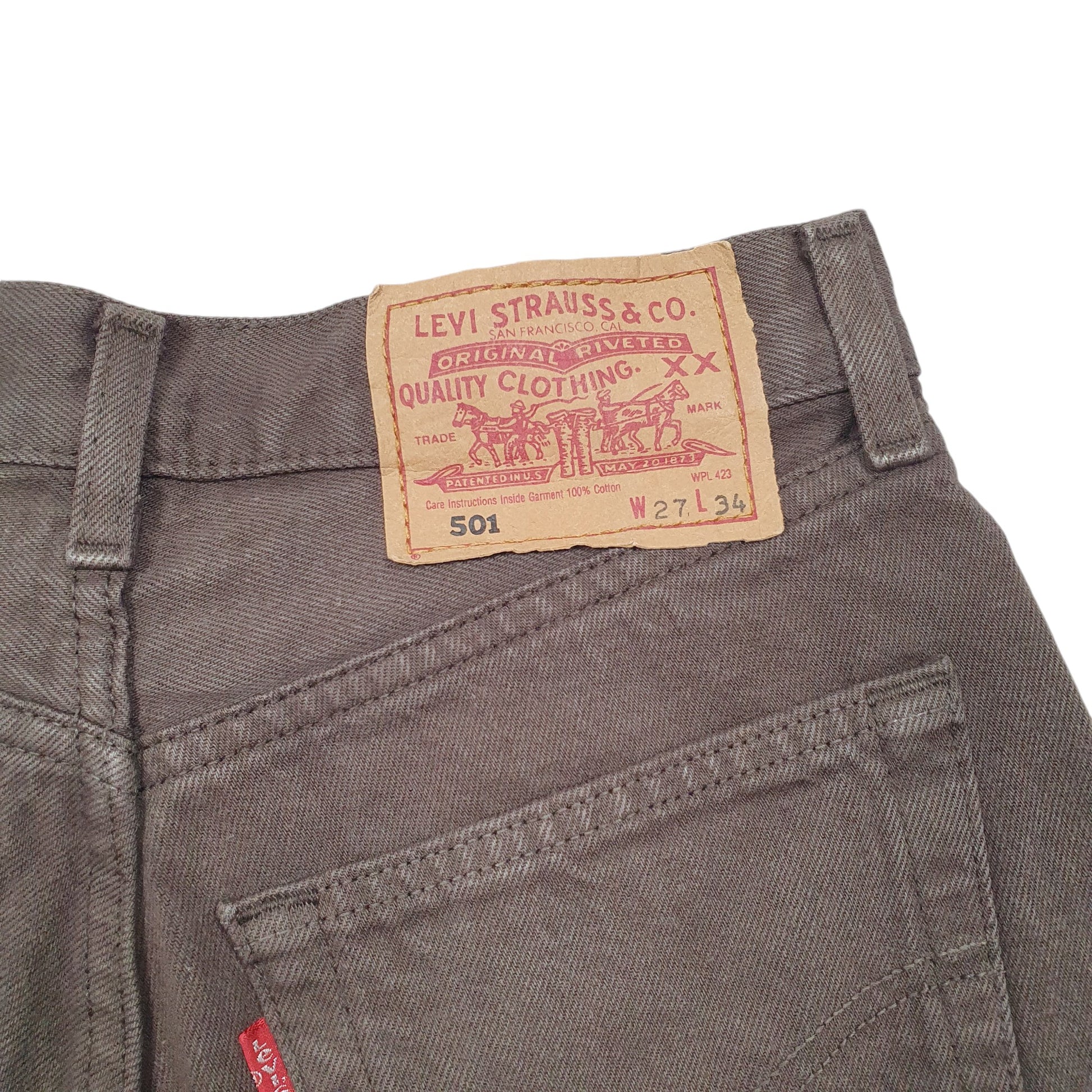 Womens Grey Levis 501 Denim Jorts Hot Pants Cut Offs Denim Shorts