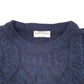 Mens Navy St Bernard Knit Crest Made In Italy Blend Crewneck Jumper