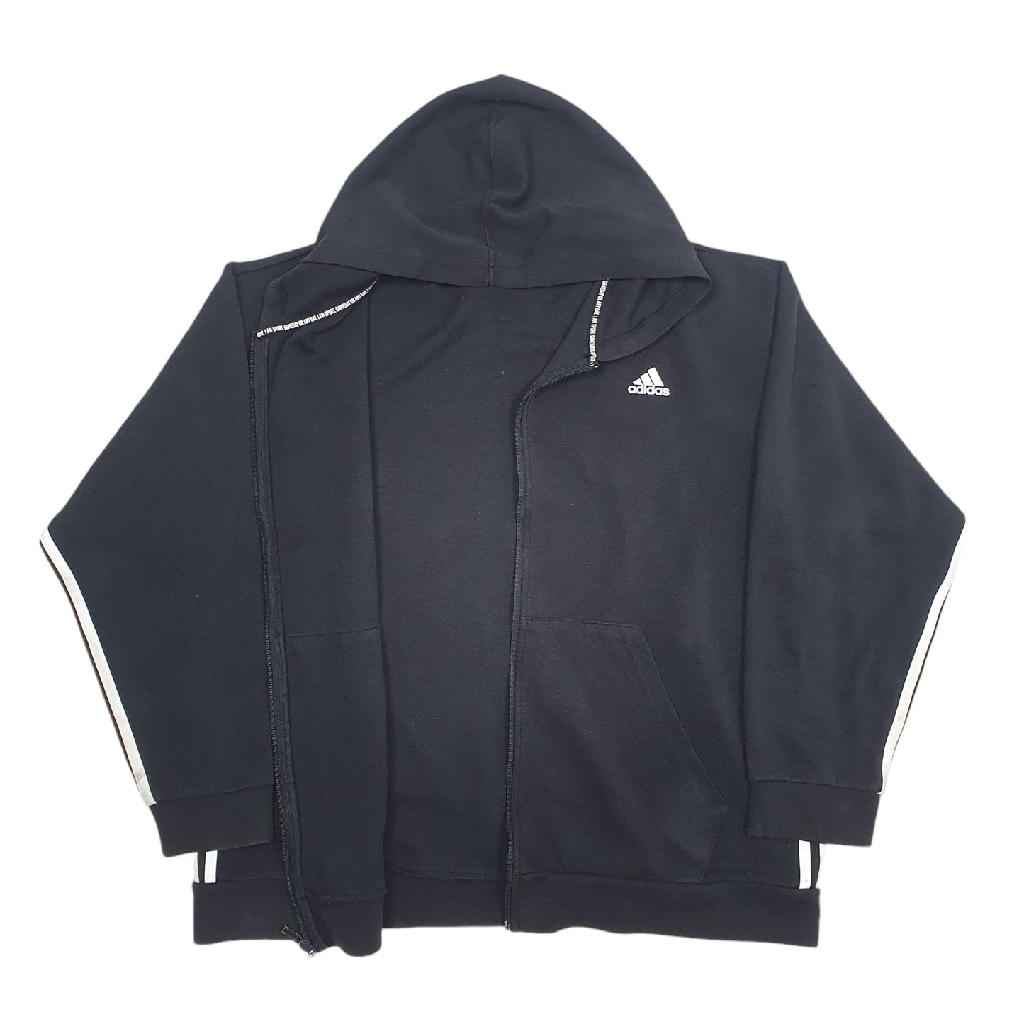 Mens Black Adidas  Full Zip Jumper