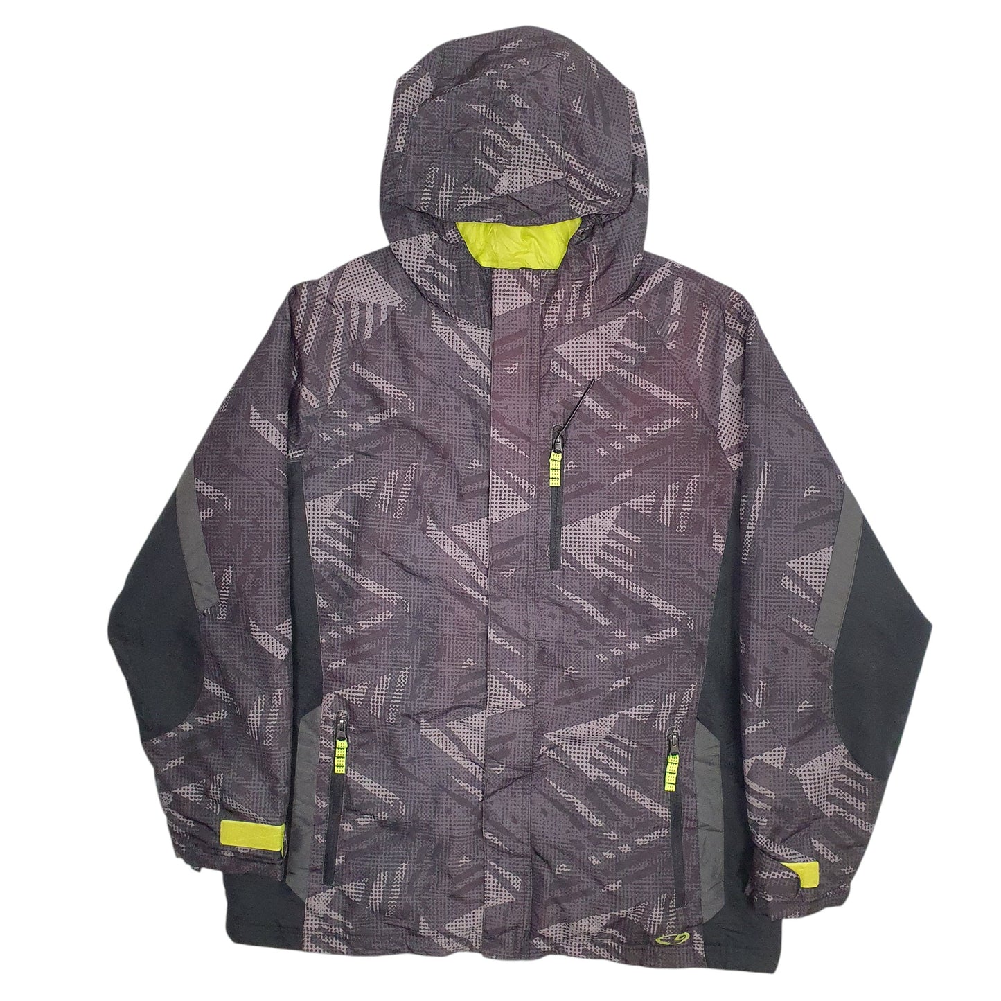 Mens Grey Champion Hooded Insulated  Coat