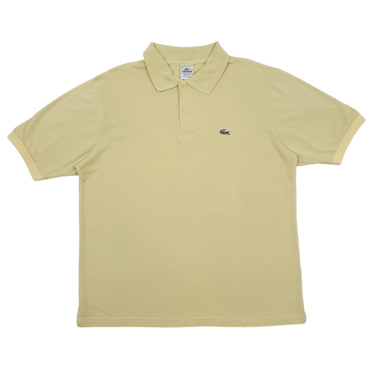 Mens Yellow Lacoste  Short Sleeve Polo Shirt