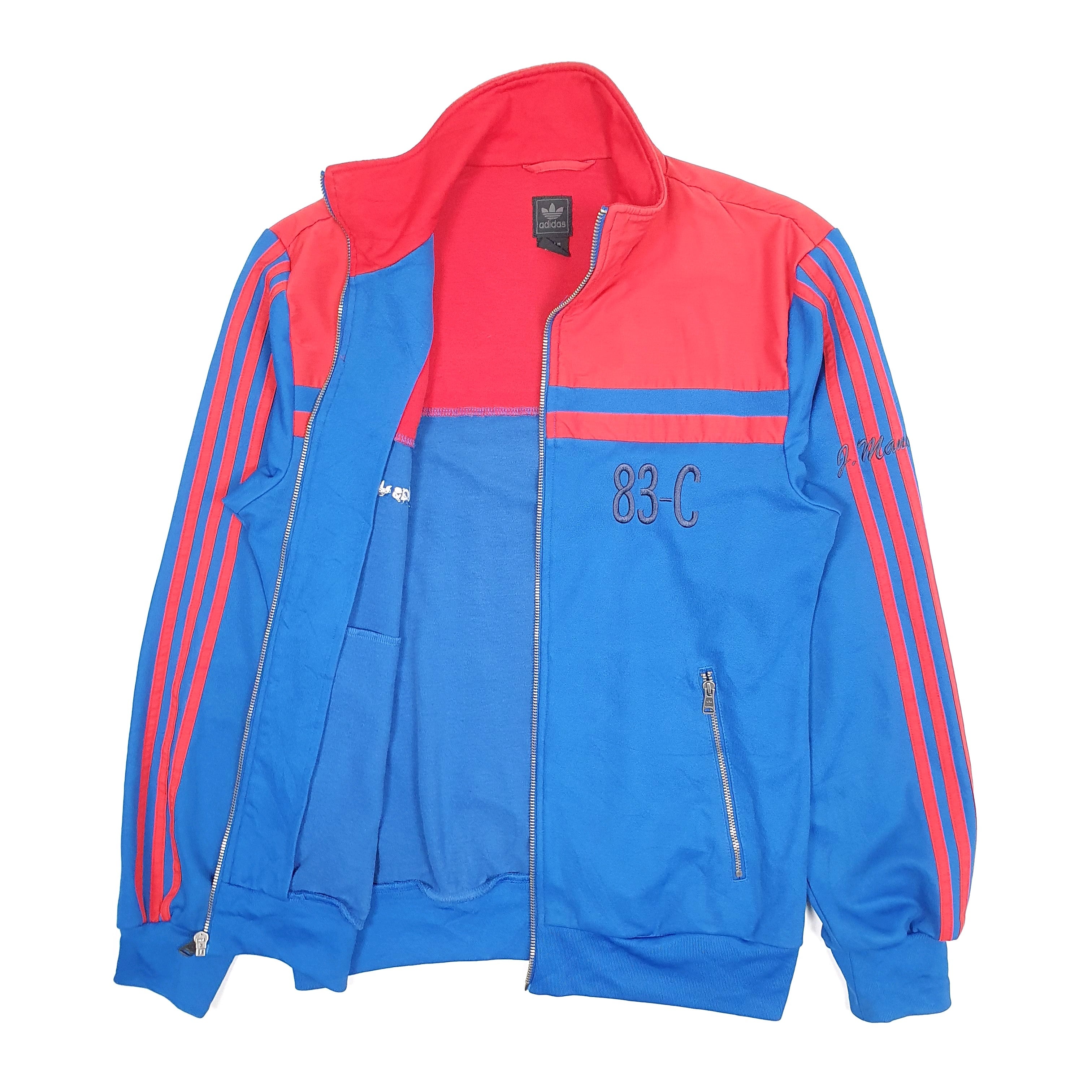 Mens Adidas Blue Full Zip 83 C Tracksuit Top Jumper S Bundl Clothing